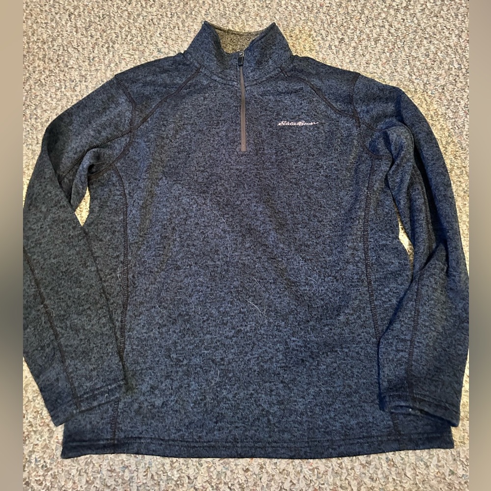 Eddie Bauer Men's Quarter Zip Fleece Pullover Sweatshirt